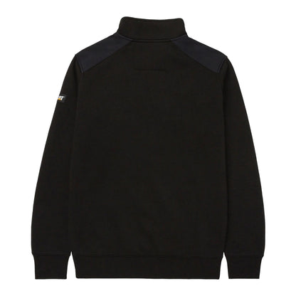 Black - Back - Caterpillar Unisex Adult Quarter Zip Sweatshirt