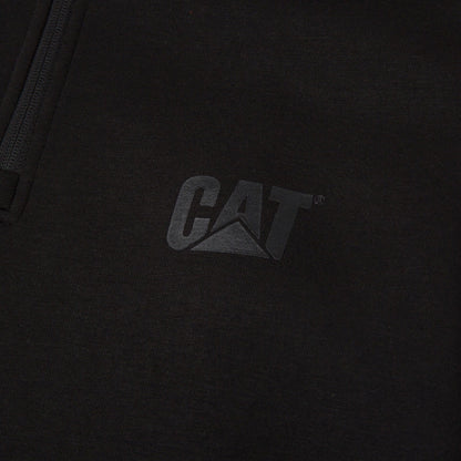 Black - Side - Caterpillar Unisex Adult Quarter Zip Sweatshirt