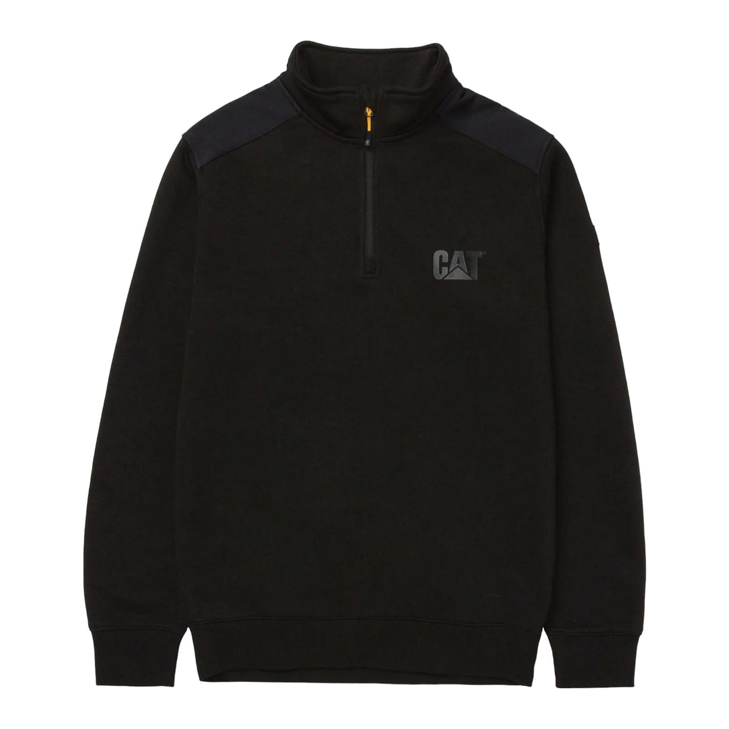 Black - Front - Caterpillar Unisex Adult Quarter Zip Sweatshirt