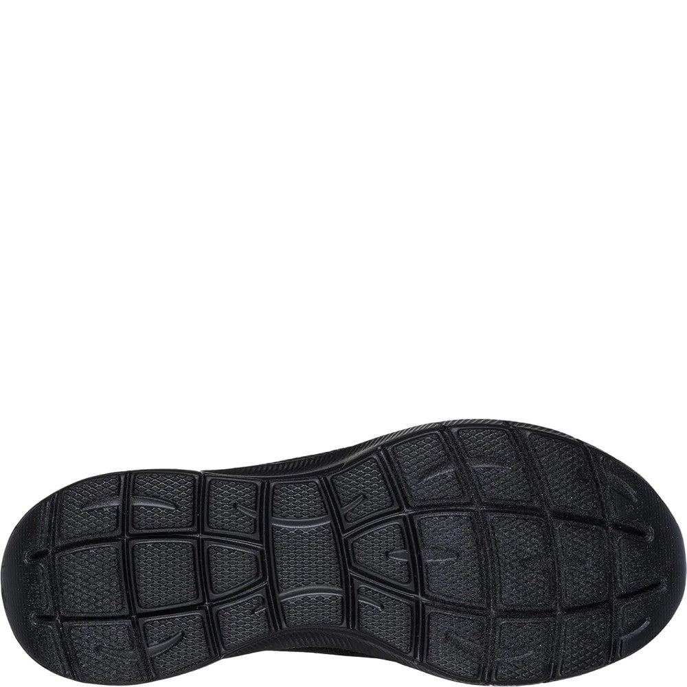 Black - Pack Shot - Skechers Womens-Ladies Bobs Unity Sleek Waves Sport Trainers
