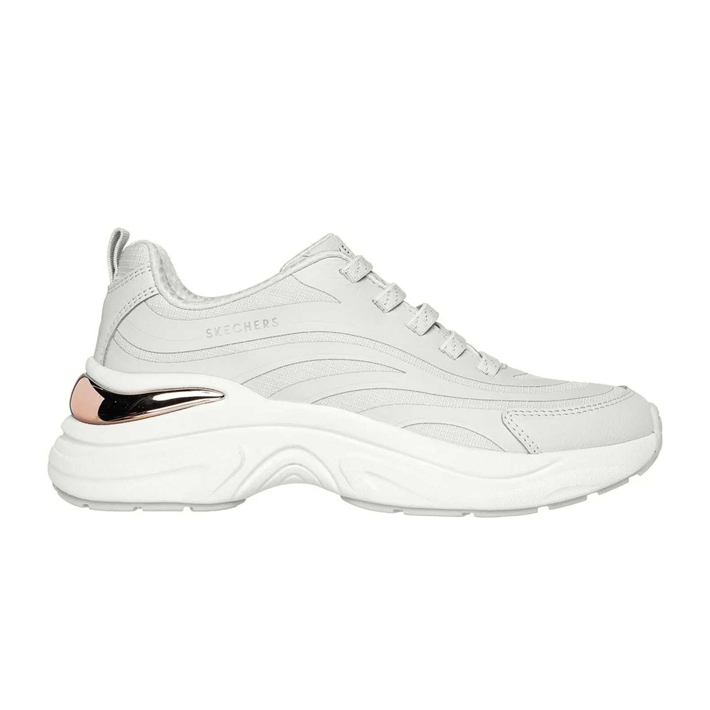 White - Side - Skechers Womens-Ladies Hazel Step N Flow Trainers