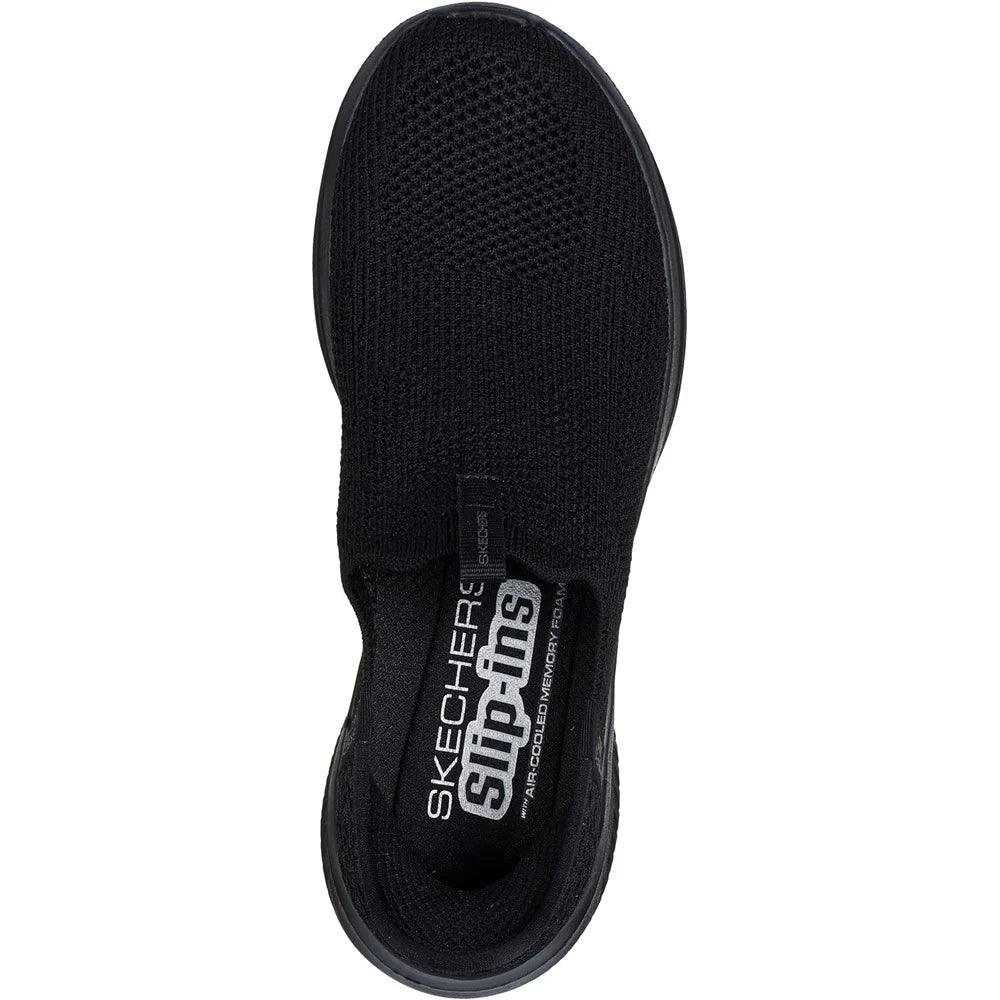 Black - Pack Shot - Skechers Womens-Ladies Ultra Flex 3.0 Easy Win Trainers