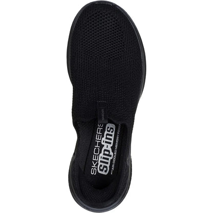 Black - Pack Shot - Skechers Womens-Ladies Ultra Flex 3.0 Easy Win Trainers