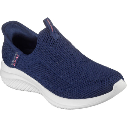 Navy - Front - Skechers Womens-Ladies Ultra Flex 3.0 Easy Win Trainers