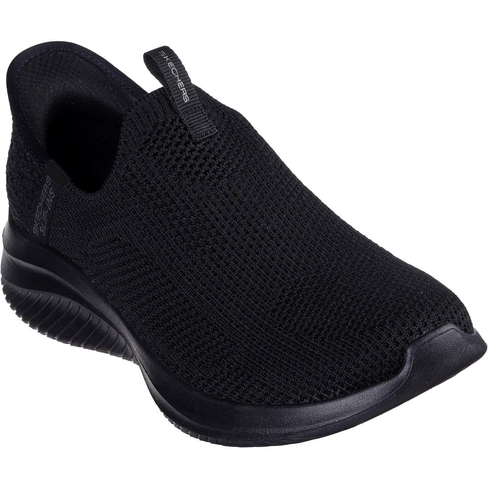 Black - Front - Skechers Womens-Ladies Ultra Flex 3.0 Easy Win Trainers