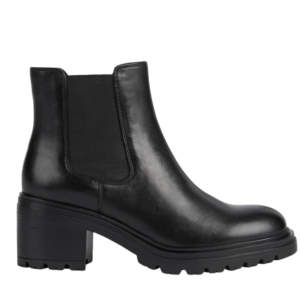 Black - Lifestyle - Geox Womens-Ladies Damiana Patent Leather Ankle Boots