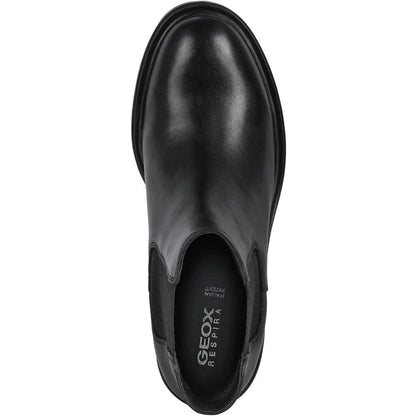 Black - Pack Shot - Geox Womens-Ladies Damiana Patent Leather Ankle Boots