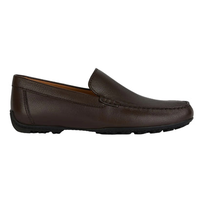 Dark Brown - Side - Geox Mens U Kosmopolis Leather Grip Moccasins