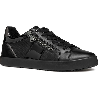 Black - Front - Geox Womens-Ladies Blomiee Suede Trainers