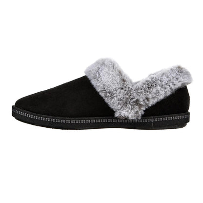 Black - Back - Skechers Womens-Ladies Cozy Campfire Fresh Toast Slippers