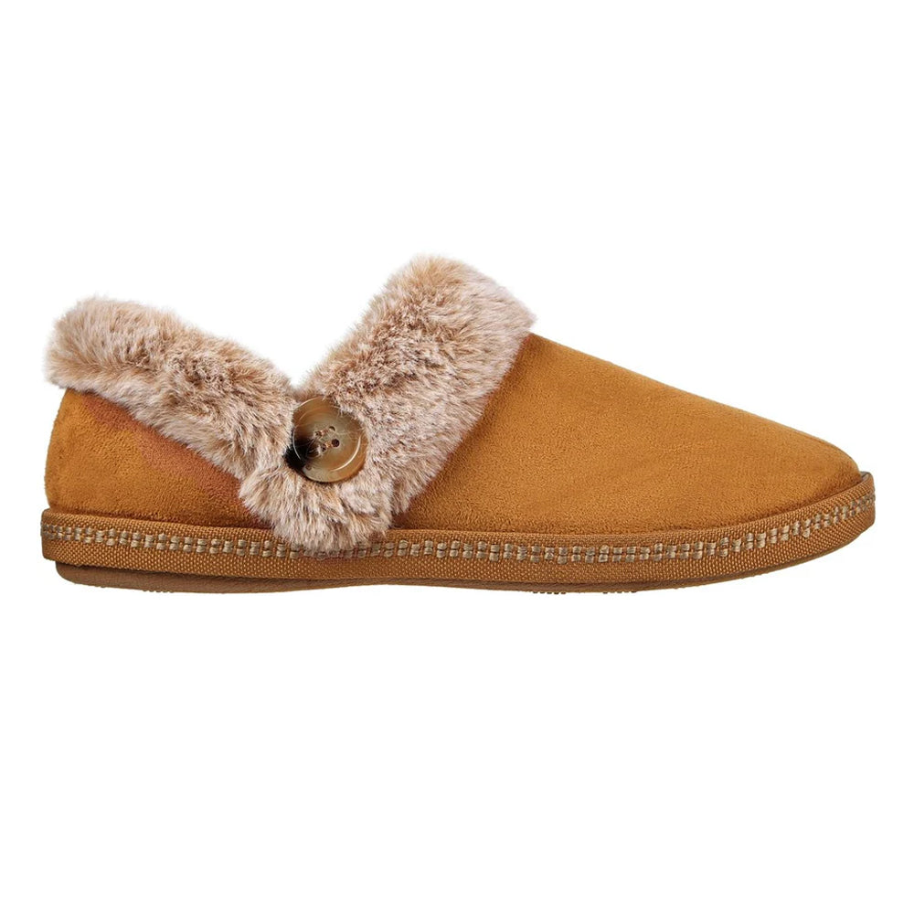 Chestnut - Side - Skechers Womens-Ladies Cozy Campfire Fresh Toast Slippers
