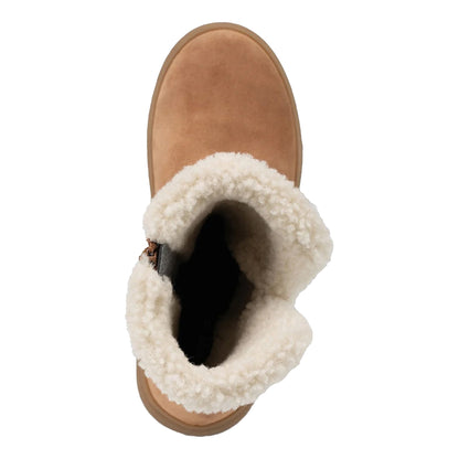 Whisky - Side - Geox Girls Theleven Suede Waterproof Boots