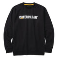 Black - Front - Caterpillar Mens Logo Midweight Crew Neck Jumper