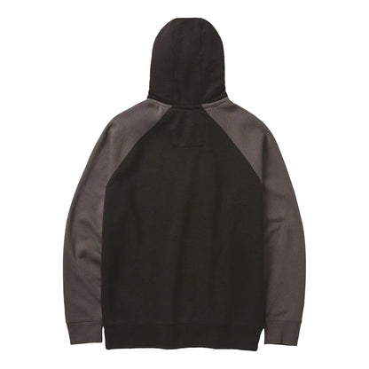 Black-Magnet - Back - CAT Lifestyle Mens Hooded Raglan Sweatshirt
