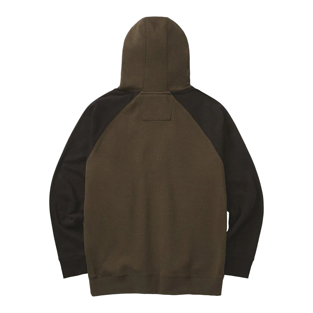 Army Moss-Black - Back - CAT Lifestyle Mens Hooded Raglan Sweatshirt