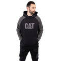 Black-Magnet - Side - CAT Lifestyle Mens Hooded Raglan Sweatshirt