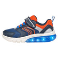 Navy - Side - Geox Childrens-Kids Ciberdron Trainers