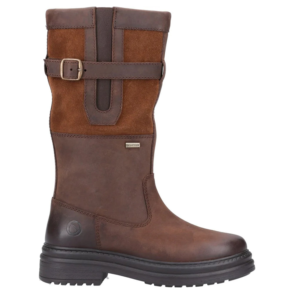 Brown - Lifestyle - Cotswold Womens-Ladies Broadwell Suede Mid Calf Boots