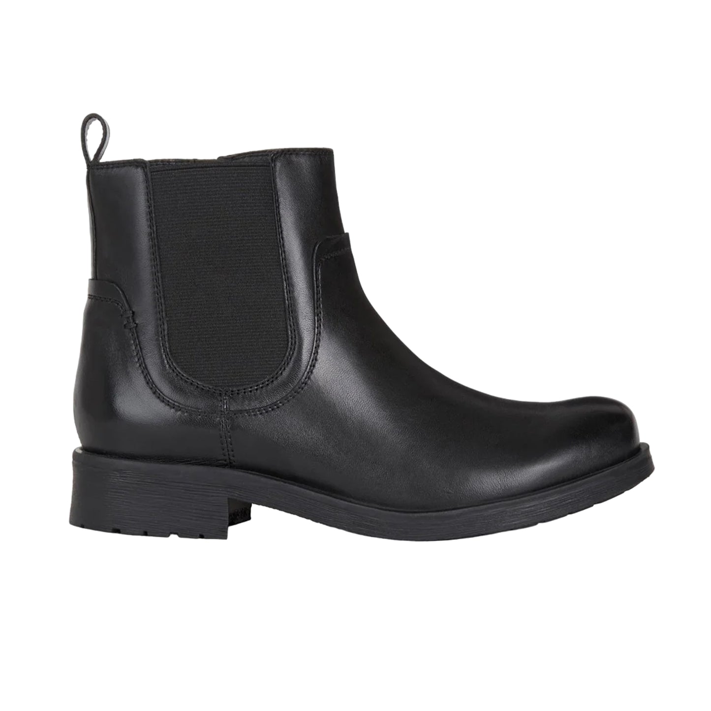 Black - Side - Geox Womens-Ladies Rawelle Leather Ankle Boots