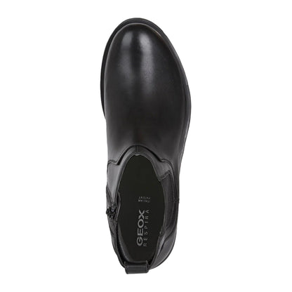 Black - Lifestyle - Geox Womens-Ladies Rawelle Leather Ankle Boots