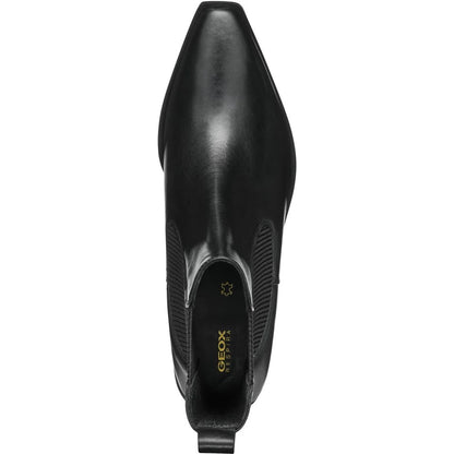 Black - Side - Geox Womens-Ladies Leather Ankle Boots