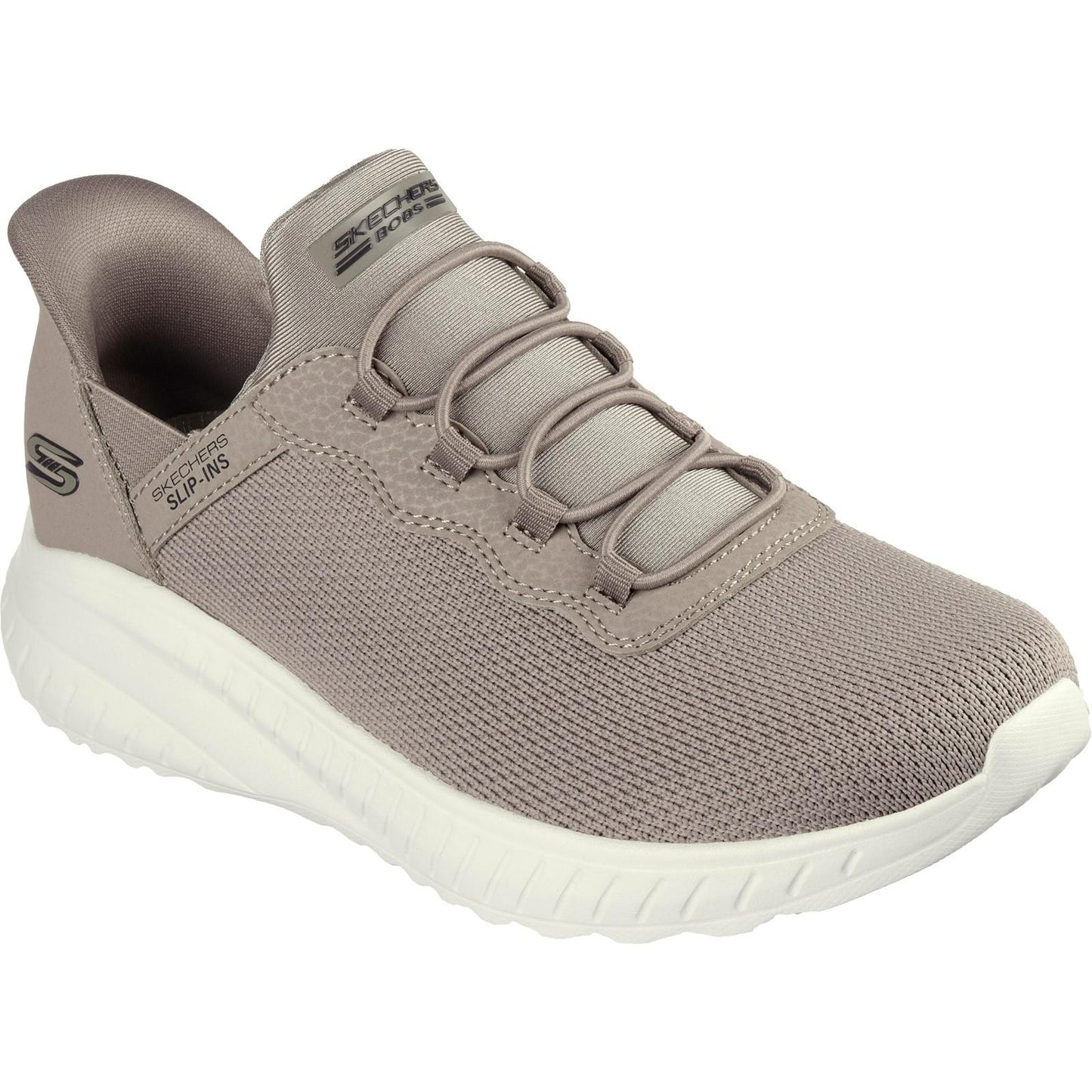 Taupe - Front - Skechers Womens-Ladies BOBS Sport Squad Chaos Trainers