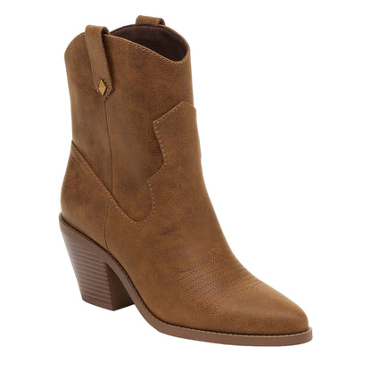 Walnut - Front - Rocket Dog Womens-Ladies Feather Cowboy Boots