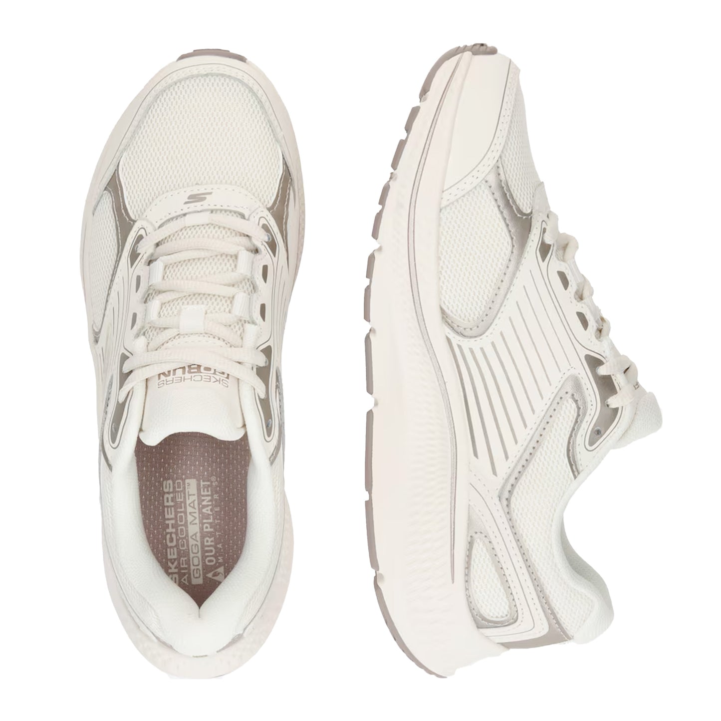 Natural - Back - Skechers Womens-Ladies Go Run Consistent 2.0 Advantage Trainers