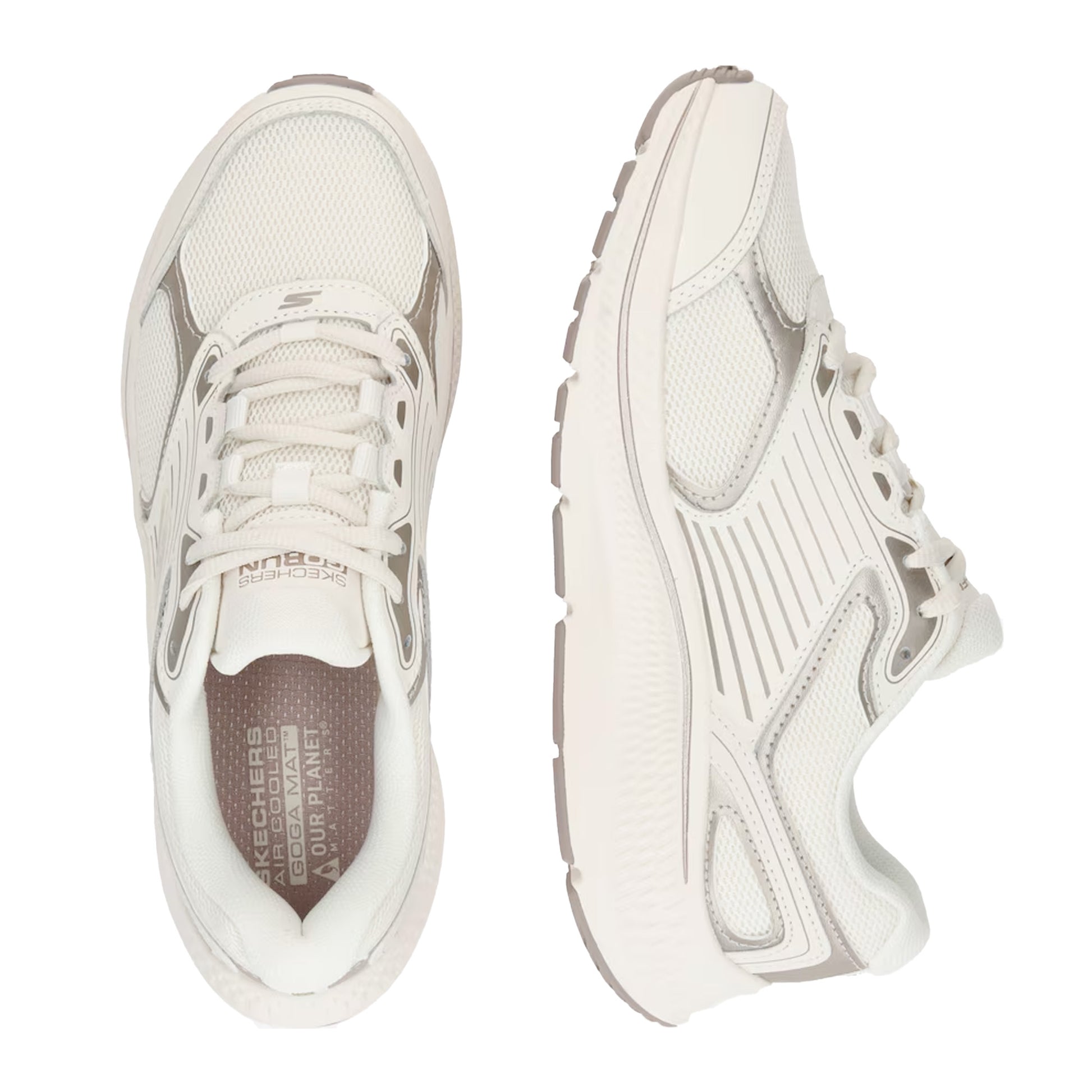 Natural - Back - Skechers Womens-Ladies Go Run Consistent 2.0 Advantage Trainers