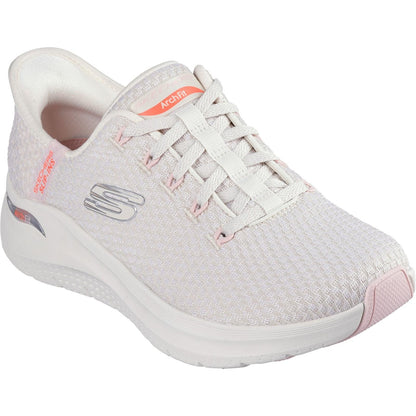 Natural - Front - Skechers Womens-Ladies 2.0 Good Energy Arch Fit Trainers