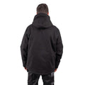 Black - Back - Caterpillar Mens Sherpa Lined Hooded Jacket