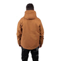 Bronze - Back - Caterpillar Mens Sherpa Lined Hooded Jacket