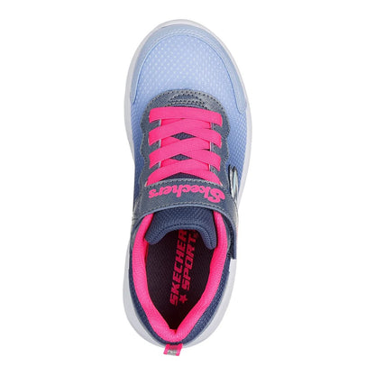 Navy-Hot Pink - Side - Skechers Girls Sole Swifters Cutie Walk Trainers