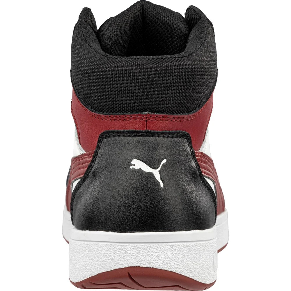 Black-Red - Back - Puma Safety Mens Frontcourt Leather Shoes