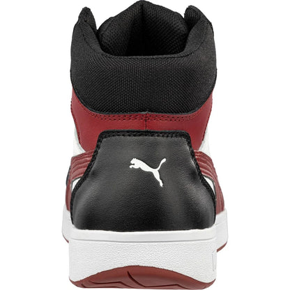 Black-Red - Back - Puma Safety Mens Frontcourt Leather Shoes