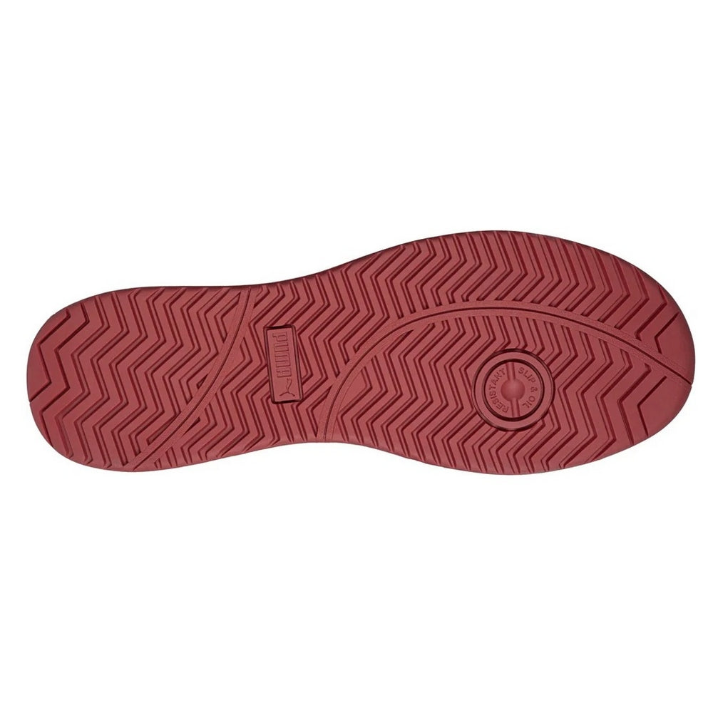 Black-Red - Side - Puma Safety Mens Frontcourt Leather Shoes