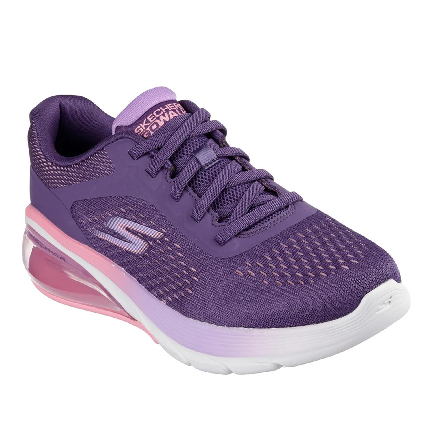 Plum - Front - Skechers Womens-Ladies Go Walk Air 3.0 Trainers