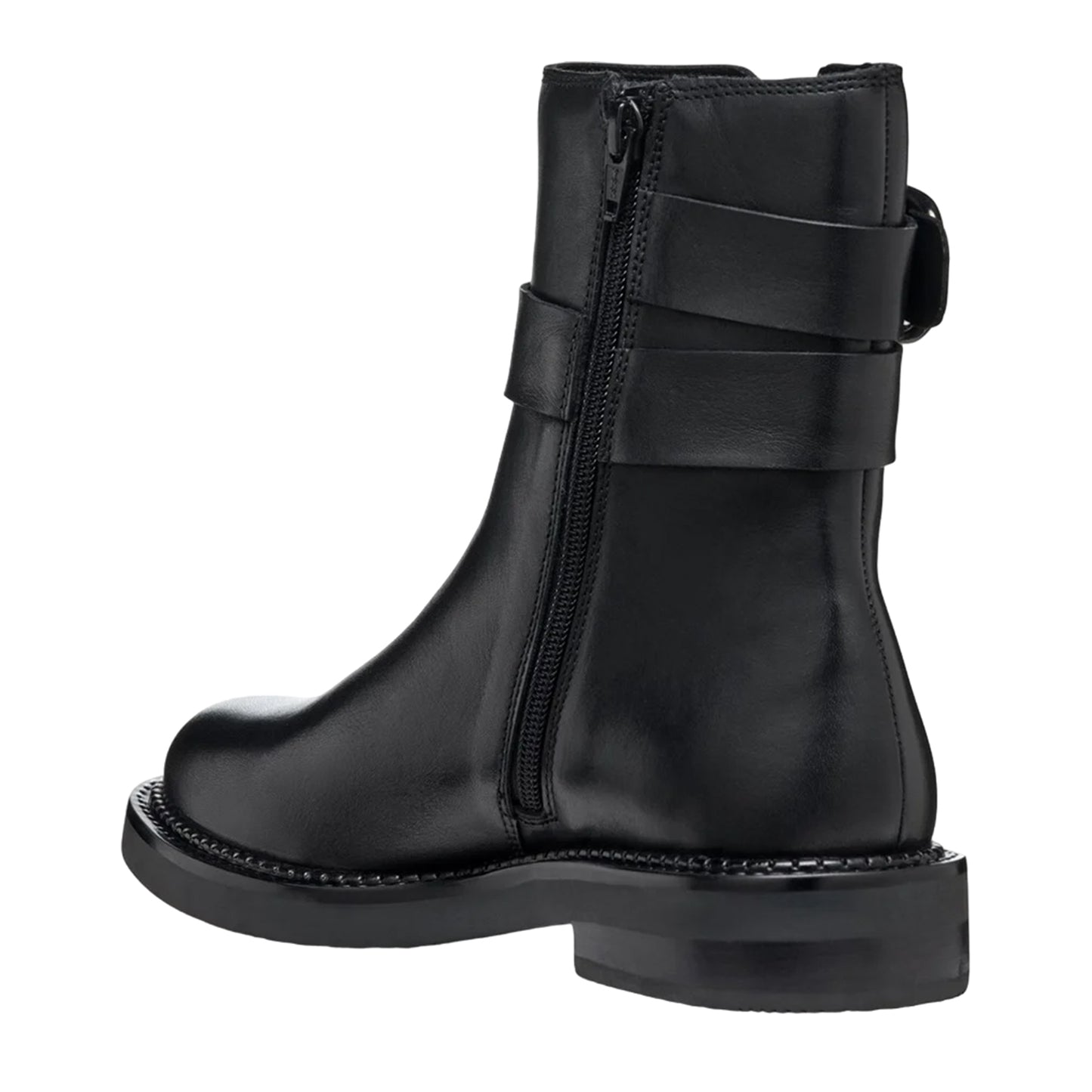 Black - Side - Geox Womens-Ladies Serilda Patent Leather Ankle Boots