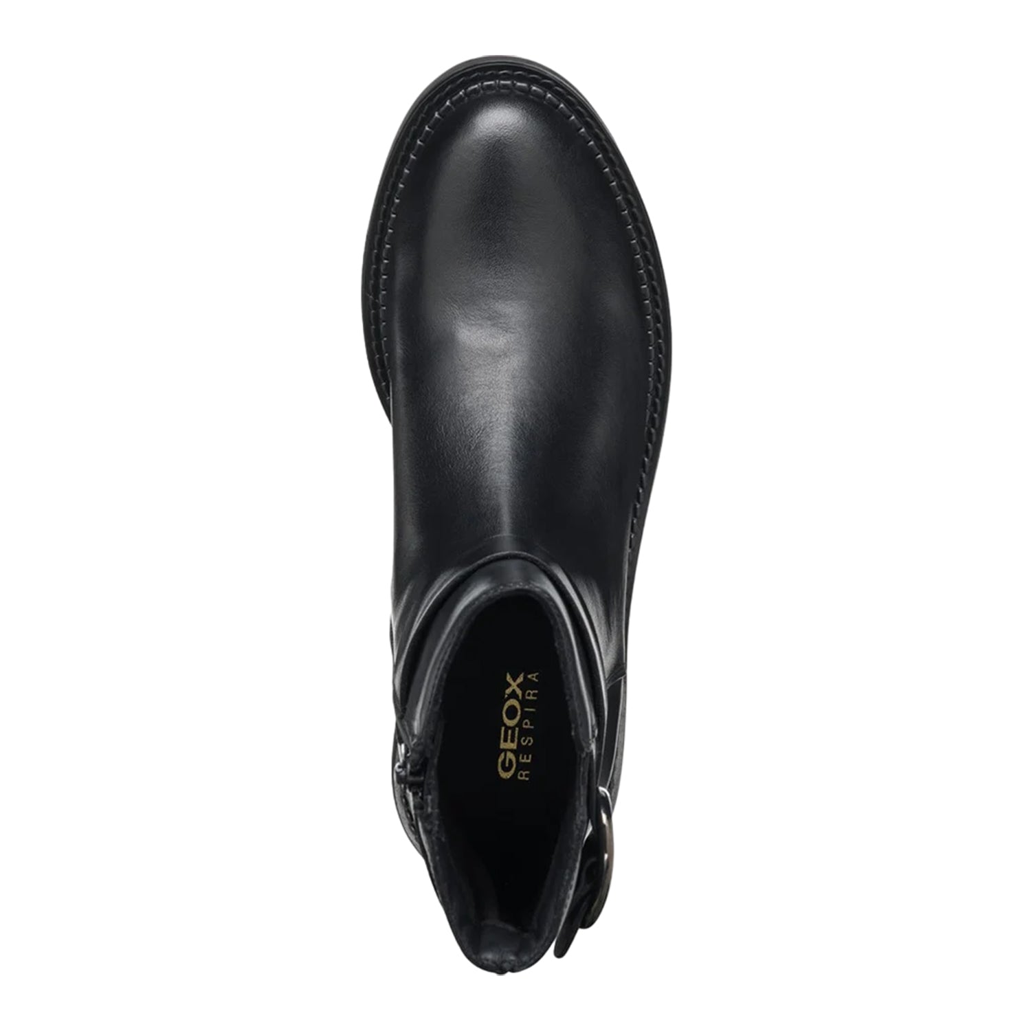 Black - Pack Shot - Geox Womens-Ladies Serilda Patent Leather Ankle Boots