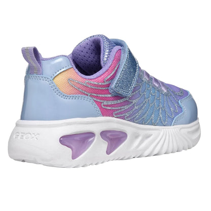 Sky-Multicoloured - Back - Geox Girls Assister Wing Trainers