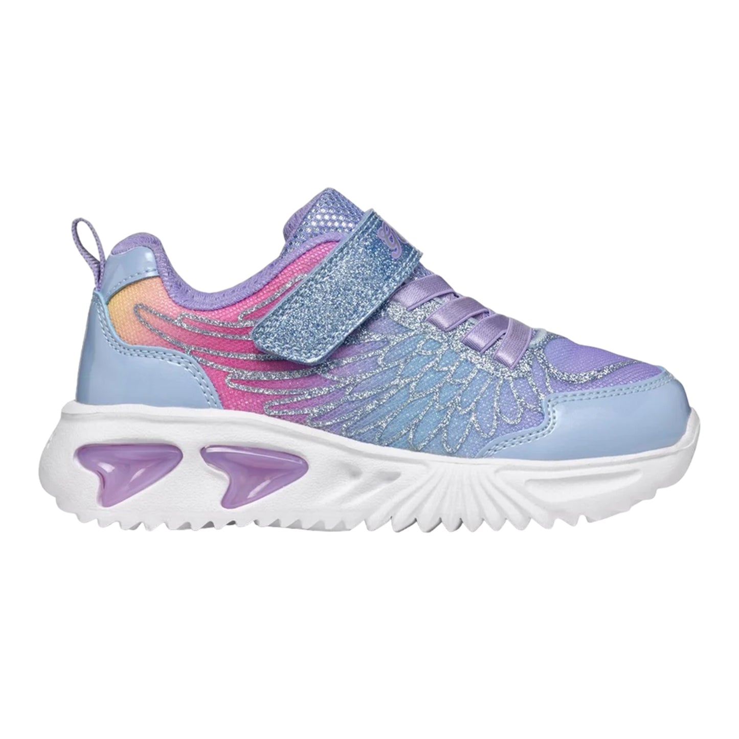 Sky-Multicoloured - Side - Geox Girls Assister Wing Trainers