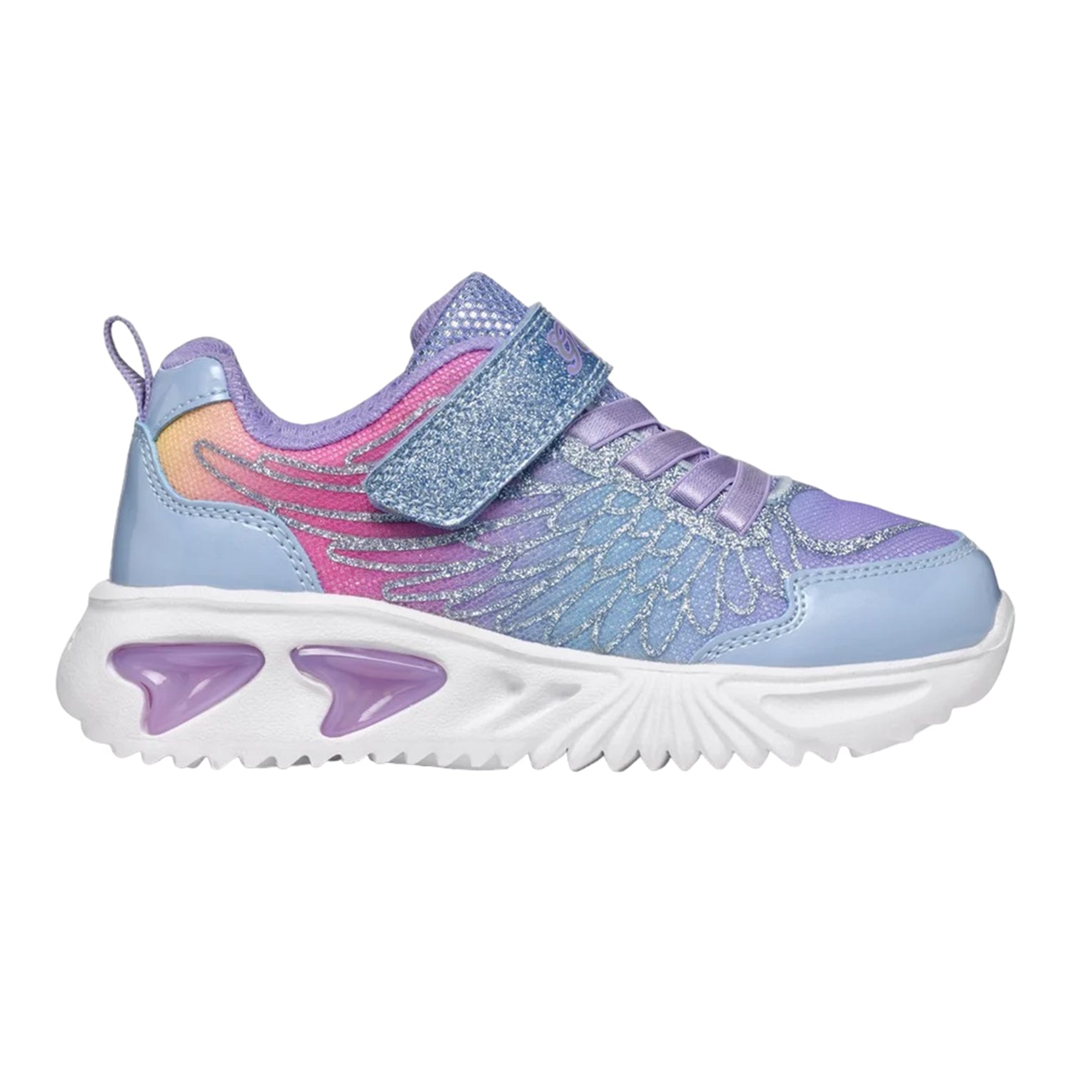 Sky-Multicoloured - Side - Geox Girls Assister Wing Trainers