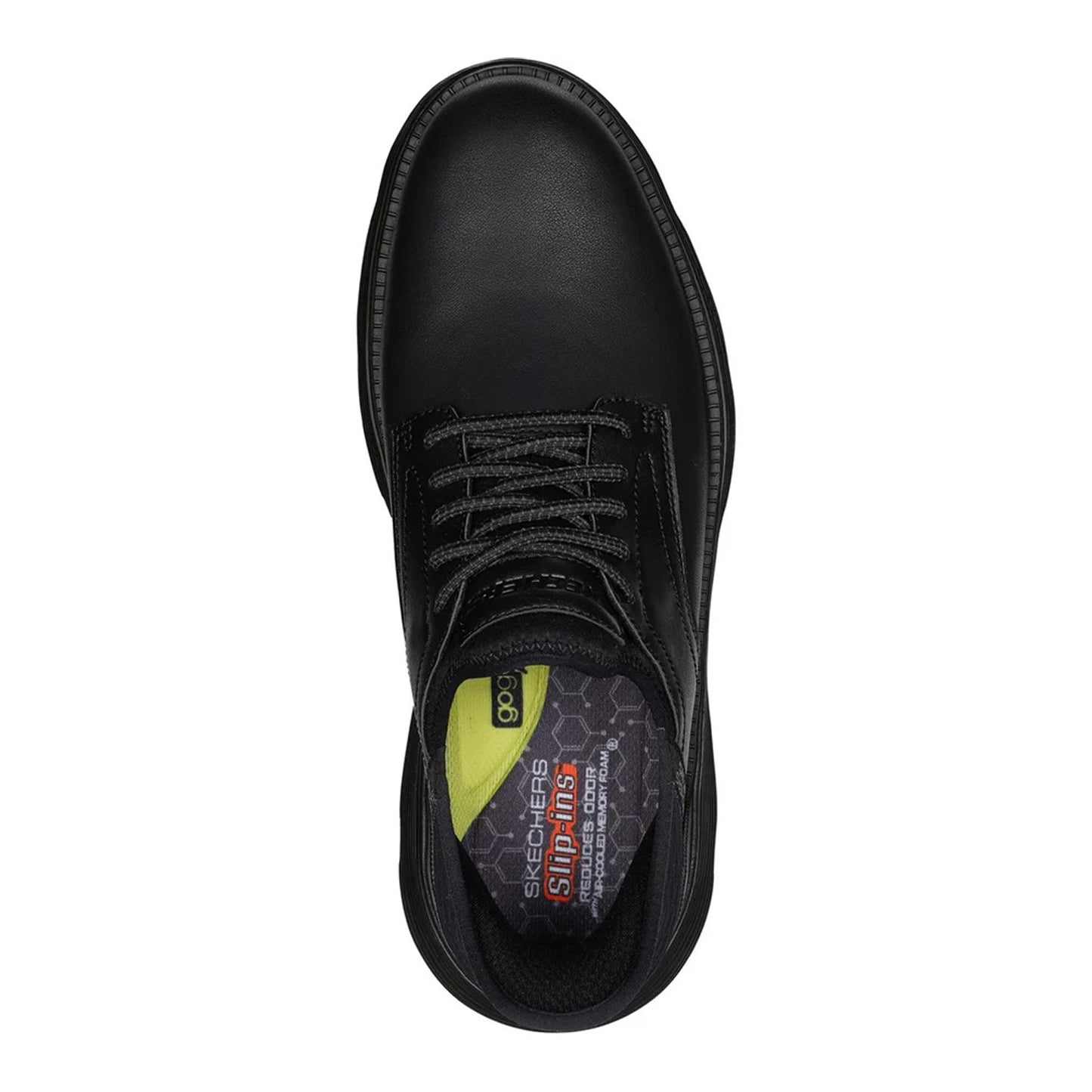 Black - Lifestyle - Skechers Mens Garza - Gervin Leather Wide Shoes