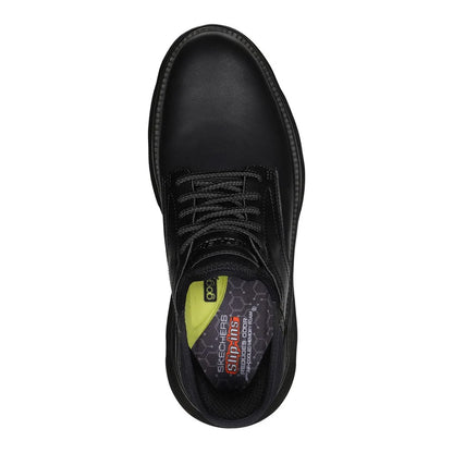 Black - Lifestyle - Skechers Mens Garza - Gervin Leather Wide Shoes