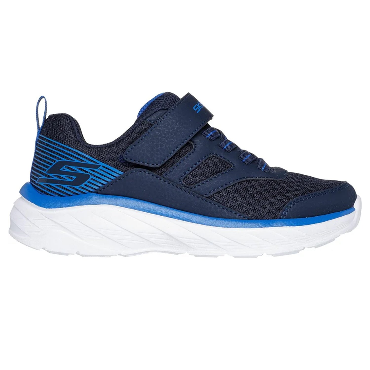 Navy-Blue - Side - Skechers Girls Boundless Trainers