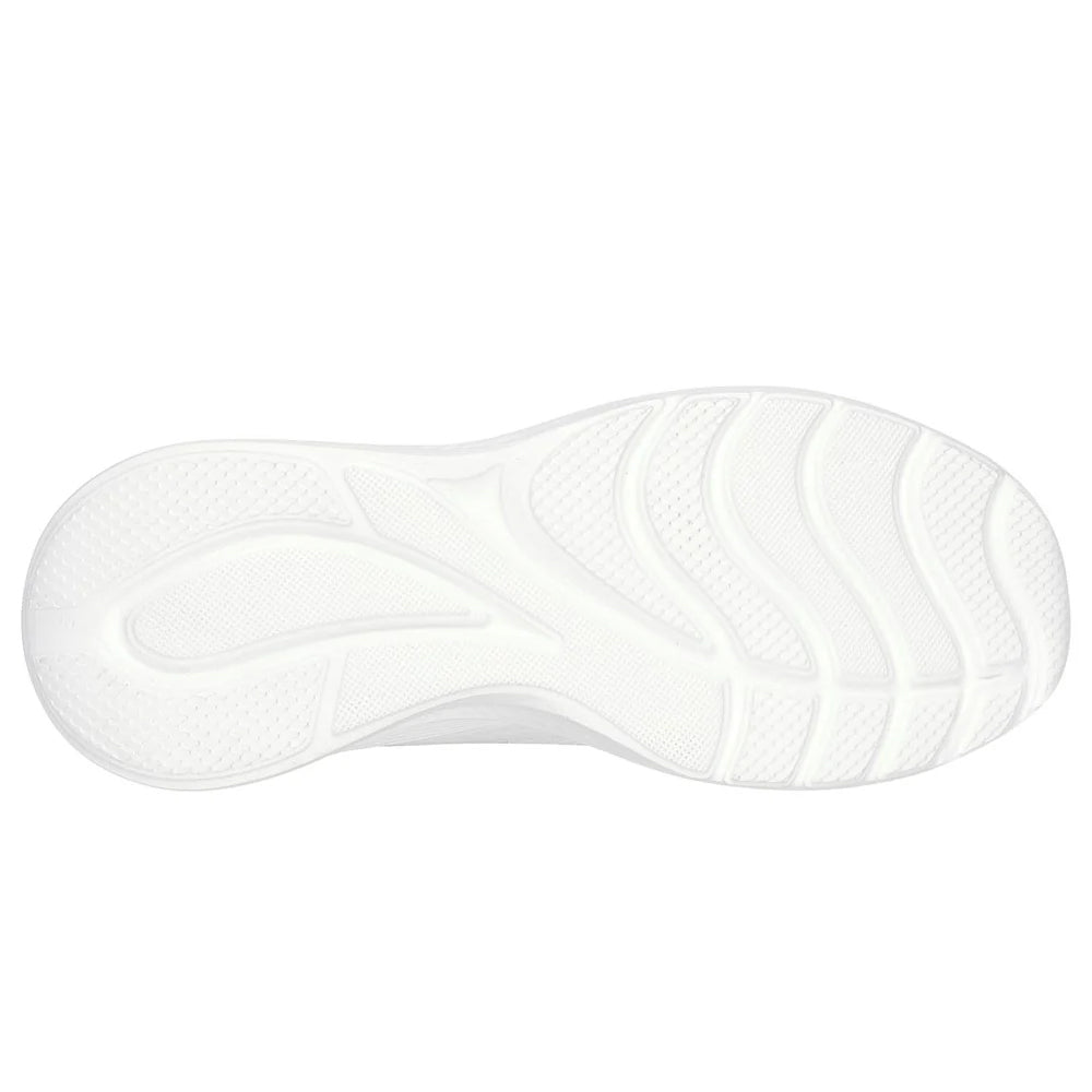 White - Side - Skechers Womens-Ladies Bobs Squad Waves Still Wading Trainers