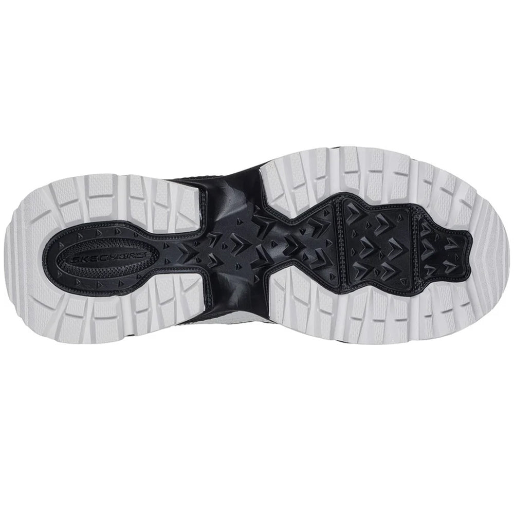 Grey-Black - Back - Skechers Mens Viking AT Suede Hiking Shoes