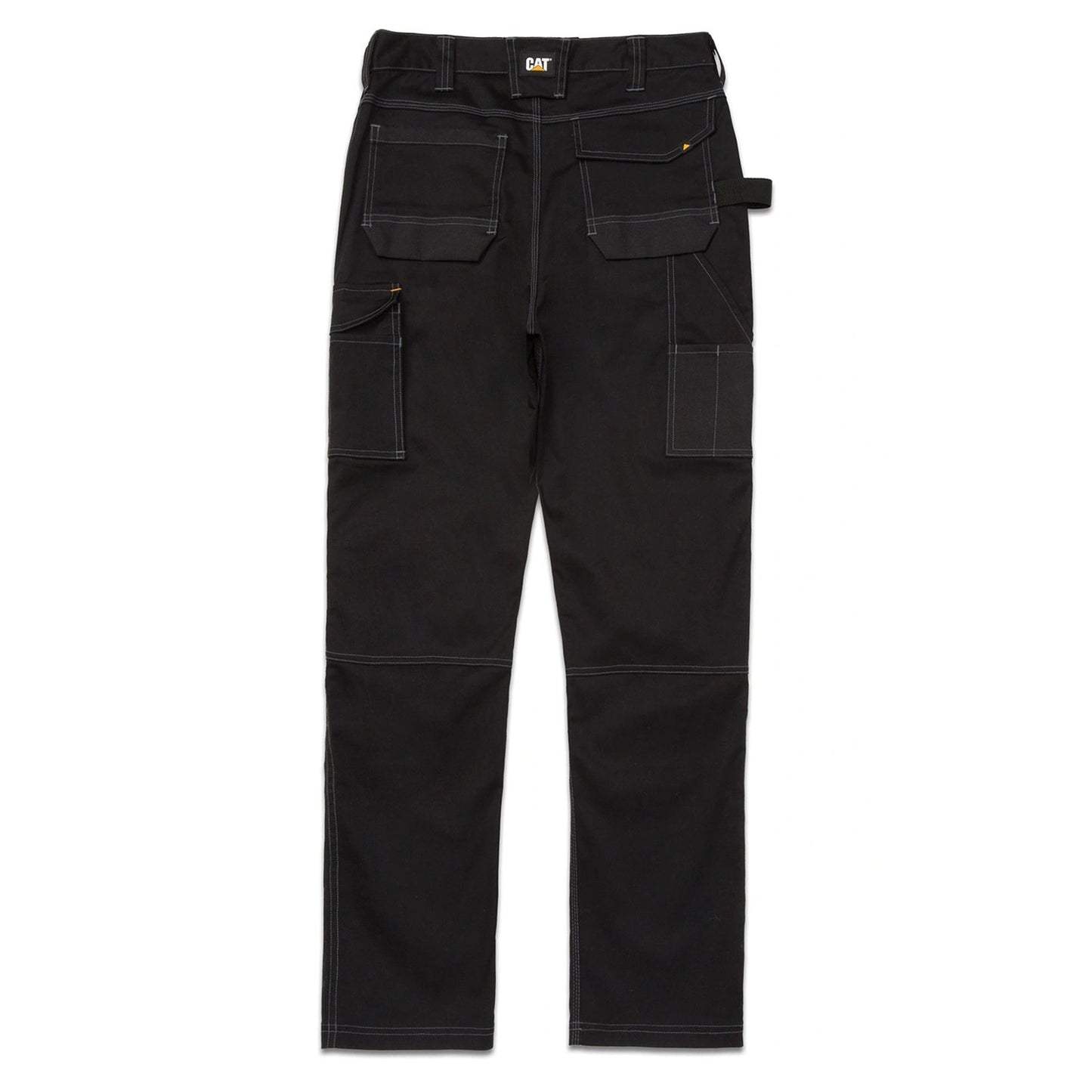 Black - Back - Caterpillar Mens Essential Stretch Work Trousers