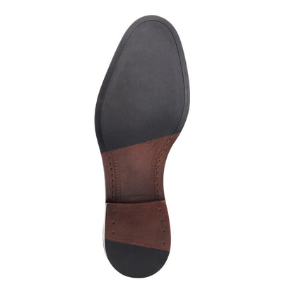 Burnt Tan - Side - Base London Mens Kennedy Leather Slip-on Loafers
