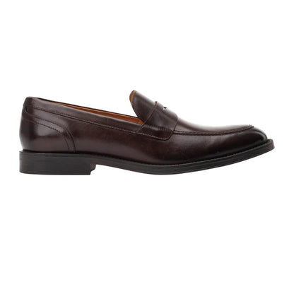 Dark Brown - Lifestyle - Base London Mens Kennedy Leather Slip-on Loafers